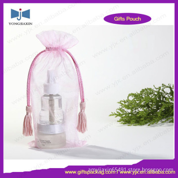 Drawstring cosmetic organza  bag